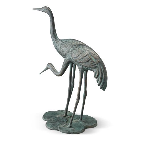 SPI Home Coastside Crane Pair Garden Sculpture 13.0" x 11.0" x 5.0" Additional image