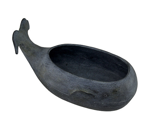 Distressed Finish Gray Whale Indoor/Outdoor Planter Statue Additional image