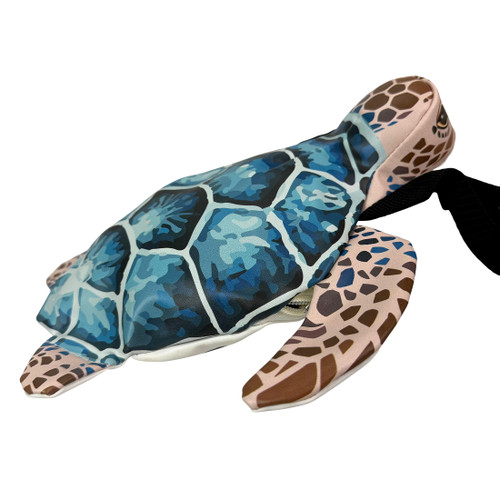 Sea Turtle Crossbody Bag Blue Vinyl Adjustable Strap Women's Small Purse Additional image