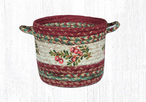 Earth Rugs UBP 9-390 Cranberry Printed Utility Basket 9" x 7" Main image