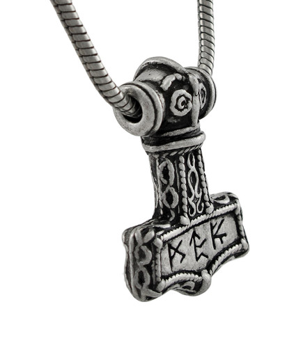 Alchemy Gothic Thor`s Bindrune Hammer Pewter Pendant/Necklace Additional image