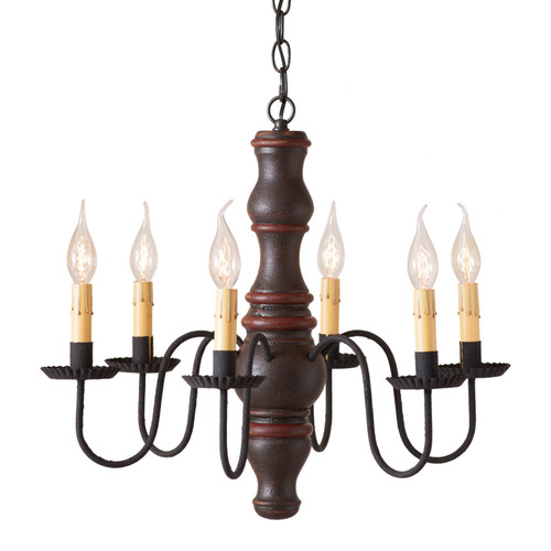 Gettysburg Chandelier in Espresso with Salem Brick Main image