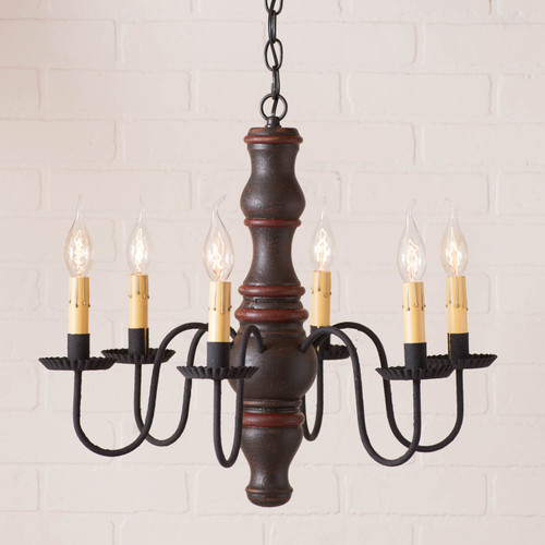 Gettysburg Chandelier in Espresso with Salem Brick Additional image