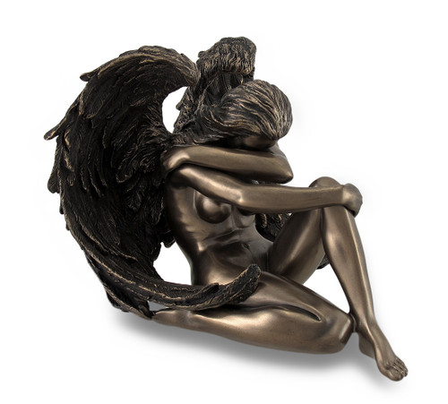 Bronzed Female Angel Statue Artistic Nude Sculpture Main image