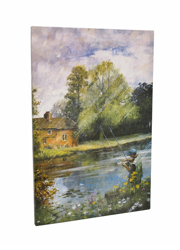 Fly Fishing on the River Printed Canvas 36 in. X 24 in. Main image