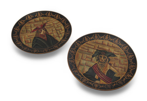Set of 2 Royal Design Dog Collector Plates - Napoleon and Henry III Main image