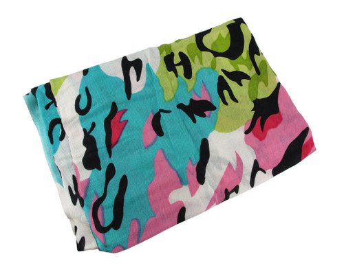 Splashes of Spring Colors Acrylic Leopard Print Scarf 70 in. X 26 in. Main image