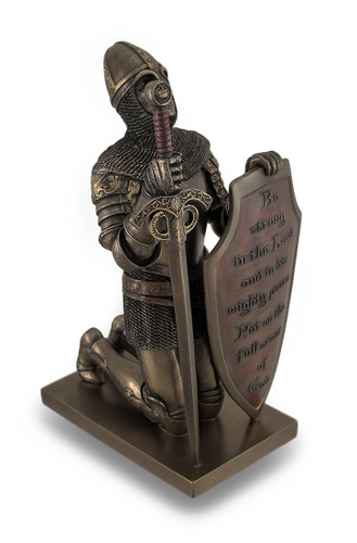 Templar Knight Be Strong In The Lord Bronze Finish Statue Additional image