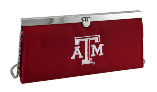 Embroidered Texas Aggies Fabric Clutch Wallet w/Chain Strap Main image