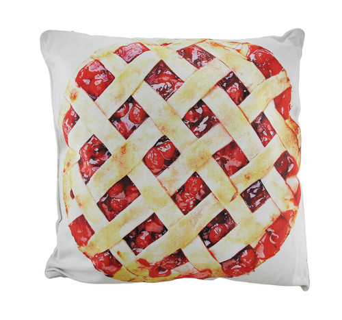 18 in. Cherries and Cherry Pie Decorative Throw Pillow Main image