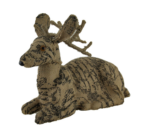 Scratch & Dent Postcard Print Brown Burlap Deer Statue Main image