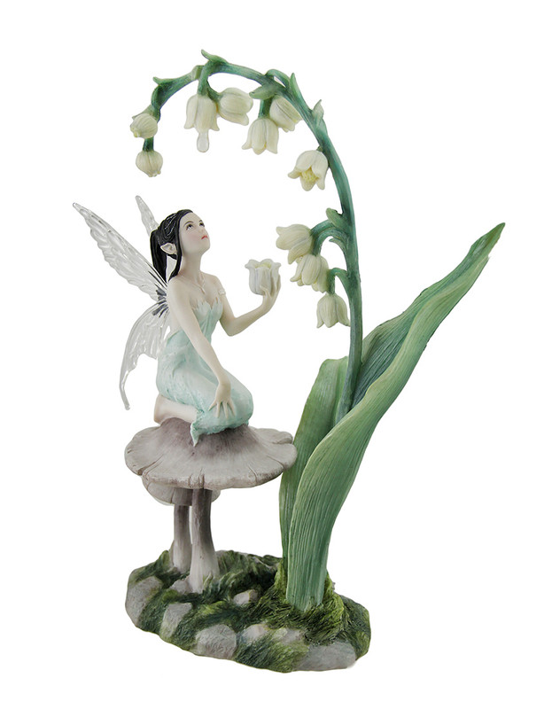 Lily of the Valley Flower Fairy Statue by Artist Rachel Anderson 11 Inch Main image