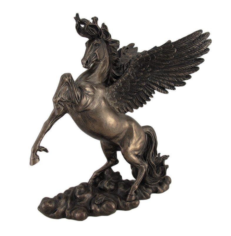 Bronzed Finish Winged Horse Pegasus Statue Amazing Detail Main image