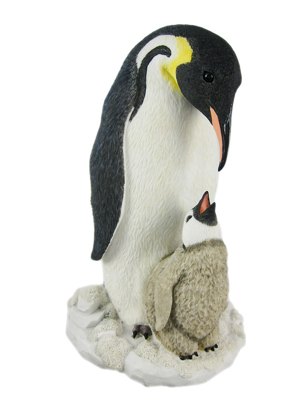 Mother And Child Penguin Statue Baby Chick Main image