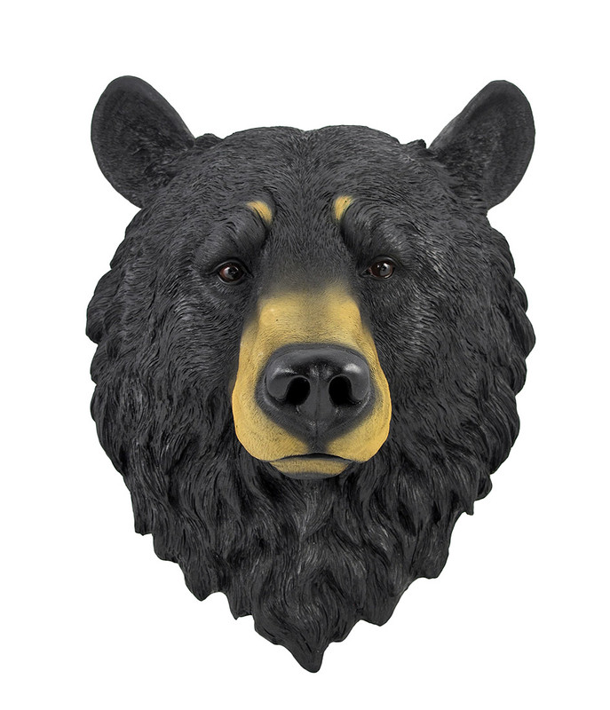 Black Bear Head Mount Wall Statue Bust Main image