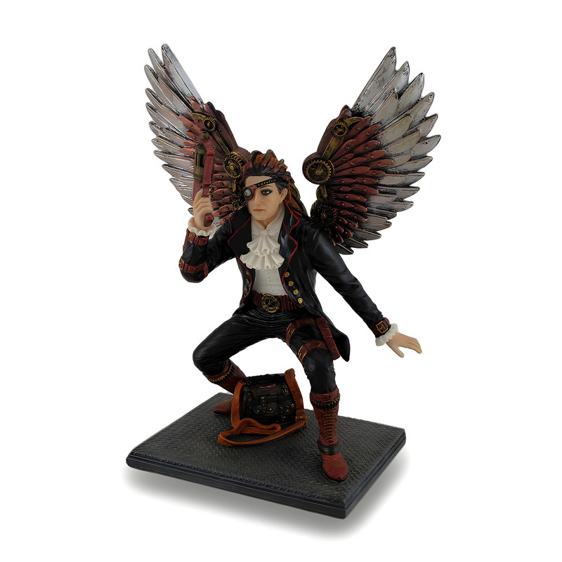 Hand Painted Steampunk Guardian Angel Statue / Figure Main image