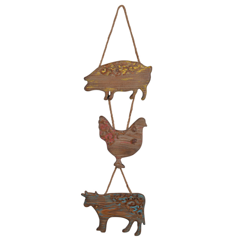 A & B Home 42089 10x35.5 Inch Farm Animals Wall Art Main image