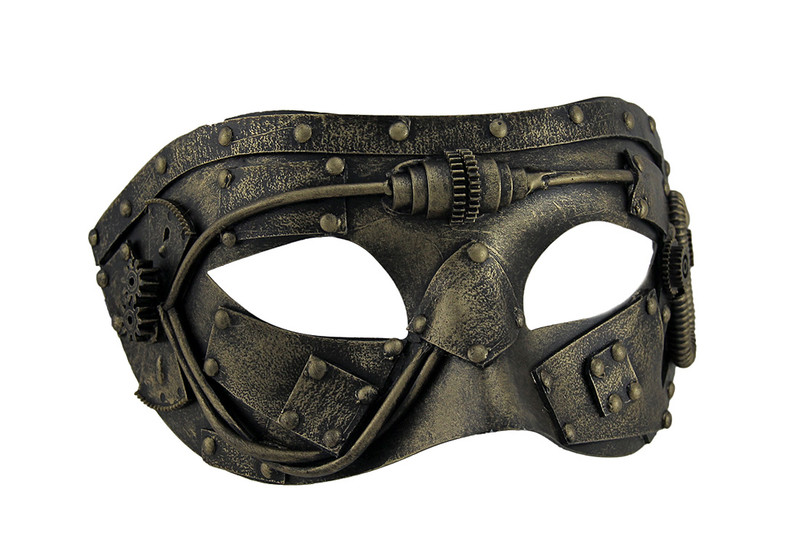 Metallic Steampunk Gladiator Eye Mask Main image