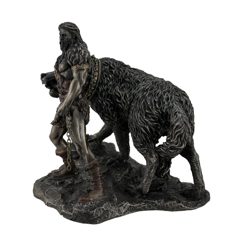 Tyr And The Binding of Fenrir Statue, Norse God Of War Sculpture