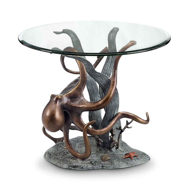 SPI Aluminum Octopus and Seagrass End Table Main image