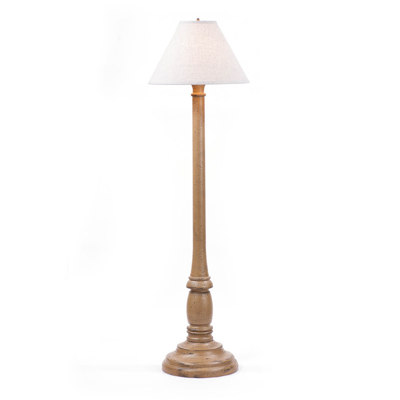 Brinton House Floor Lamp in Pearwood with Shade Main image
