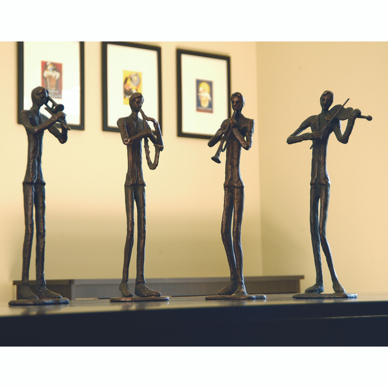 SPI Brass Jazzy Quartet Set of 4 Statues Main image