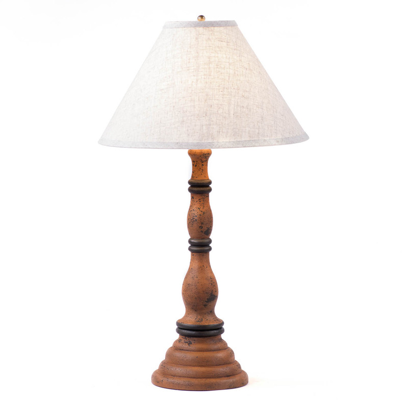 Irvin's Country Tinware Davenport Lamp in Hartford Pumpkin with Shade Main image