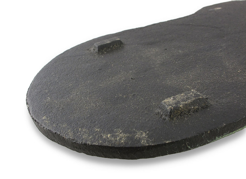 Pair of Cast Iron Flip Flop Stepping Stones Verdigris Finish Zeckos