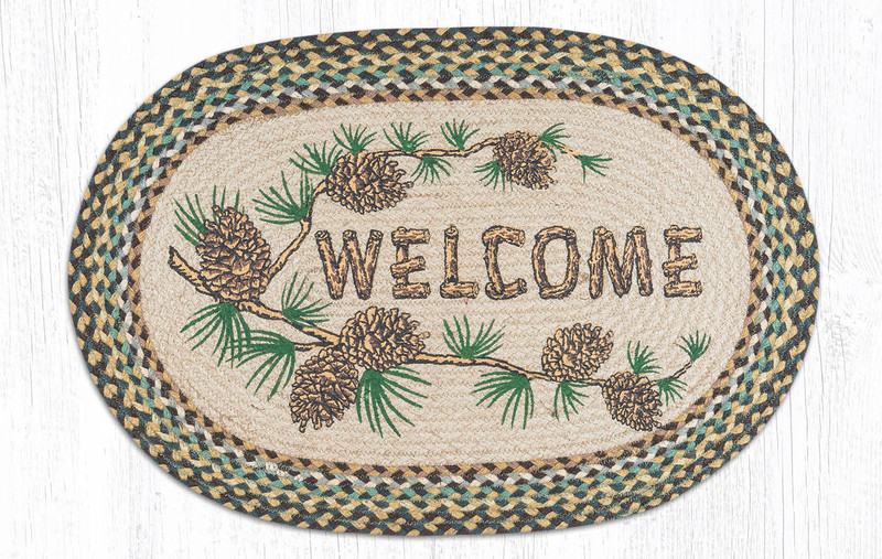 Earth Rugs OP-51 Welcome Patch Oval Patch 20" x 30" Main image