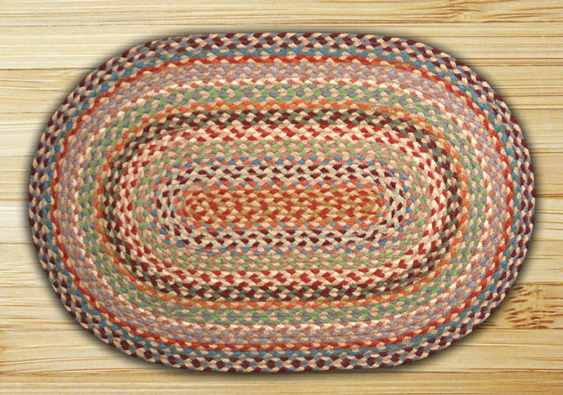 Earth Rugs C-328 Multi 1 Oval Braided Rug 4 Feet x 6 Feet Main image