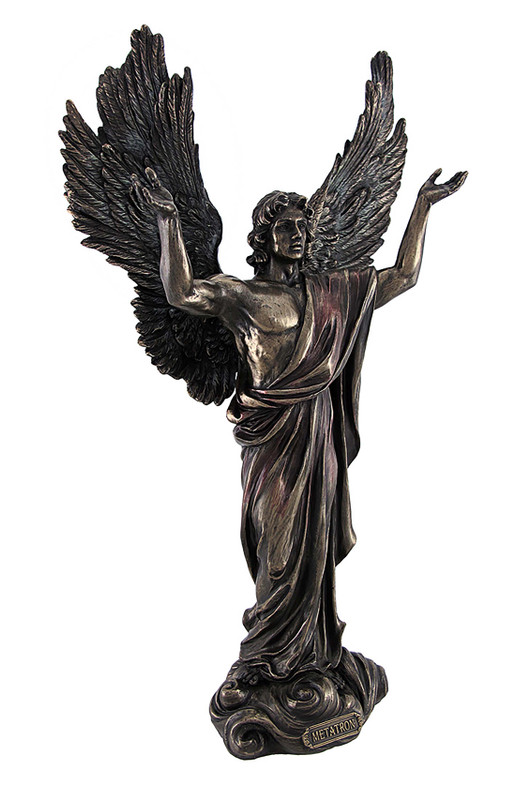 Bronzed Angel Metatron Statue with Colored Accents Main image