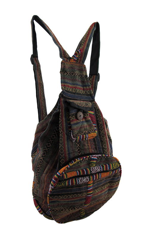 Striped Tapestry Style Colorful Convertible Back Pack Main image