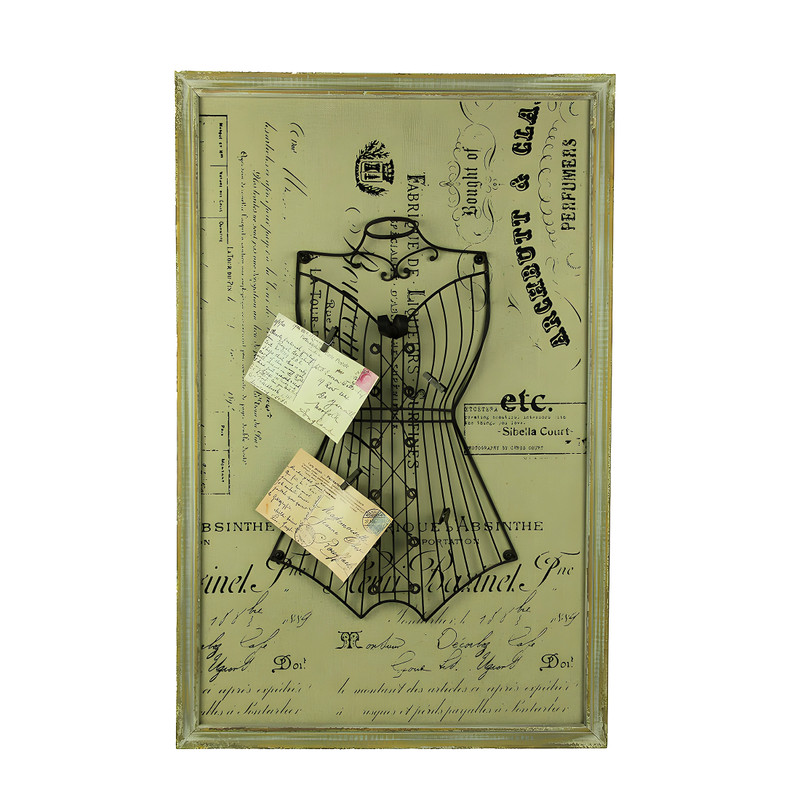Vintage Corset Form Wood Wall Art Sculpture Main image