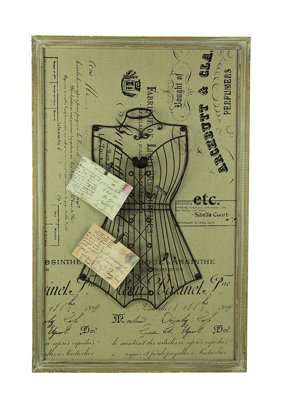 Vintage Corset Form Wood Wall Art Sculpture Main image