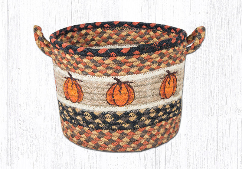 Earth Rugs UBP-222 Harvest Pumpkin Printed Utility Basket 9" x 7" Main image