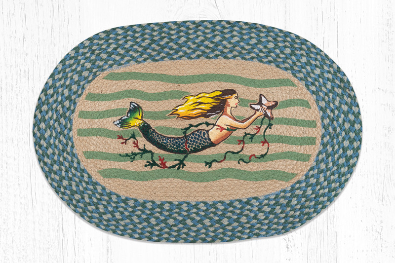 Earth Rugs OP-245 Mermaid Oval Patch 20" x 30" Main image