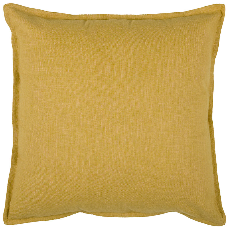 20 In. X 20 In. Yellow Decorative Pillow With Self Flange Detail Main image