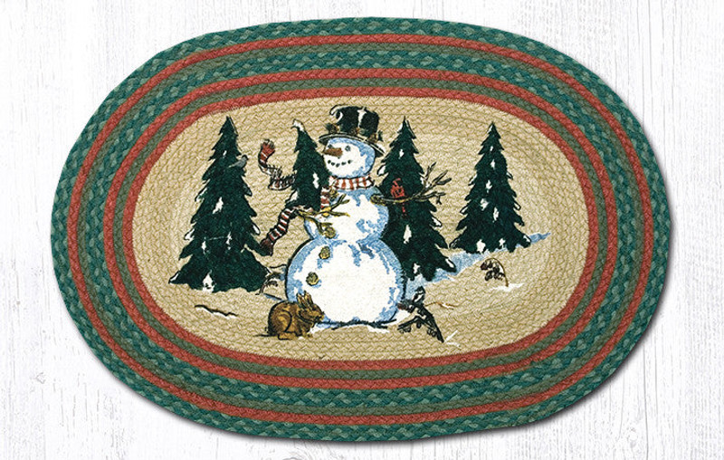 Earth Rugs OP-246 Winter Wonderland Oval Patch 20" x 30" Main image