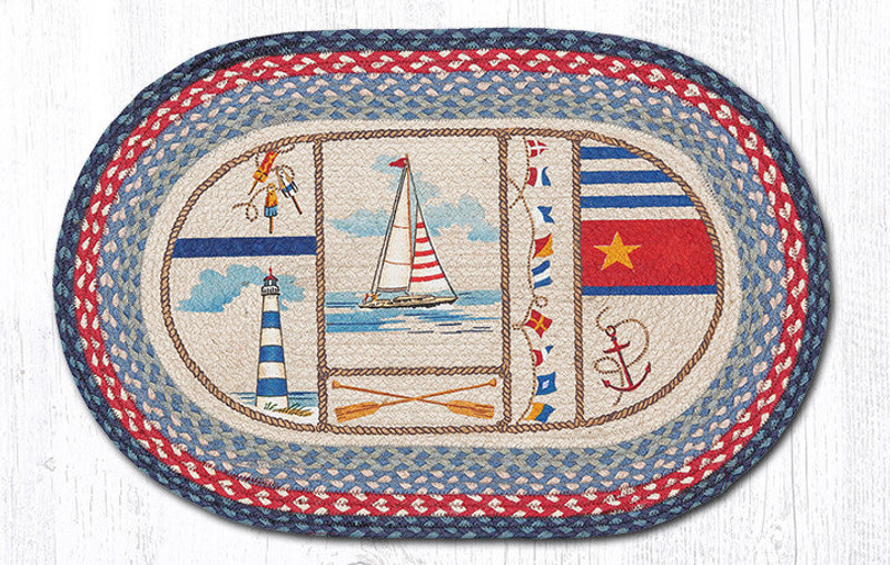 Earth Rugs OP-458 Nautical Breeze Oval Patch 20" x 30" Main image