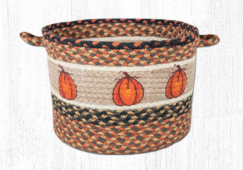Earth Rugs UBP-222 Harvest Pumpkin Printed Utility Basket 13 Inch X 9 Inch Main image
