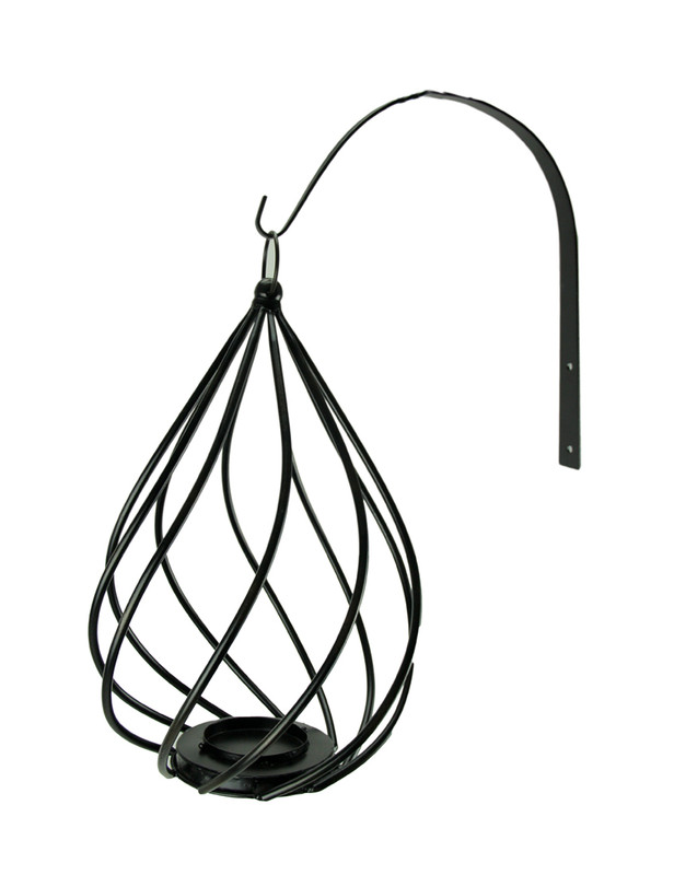 Tear Drop Swirl Metal Wall Mounted Candle Holder Main image