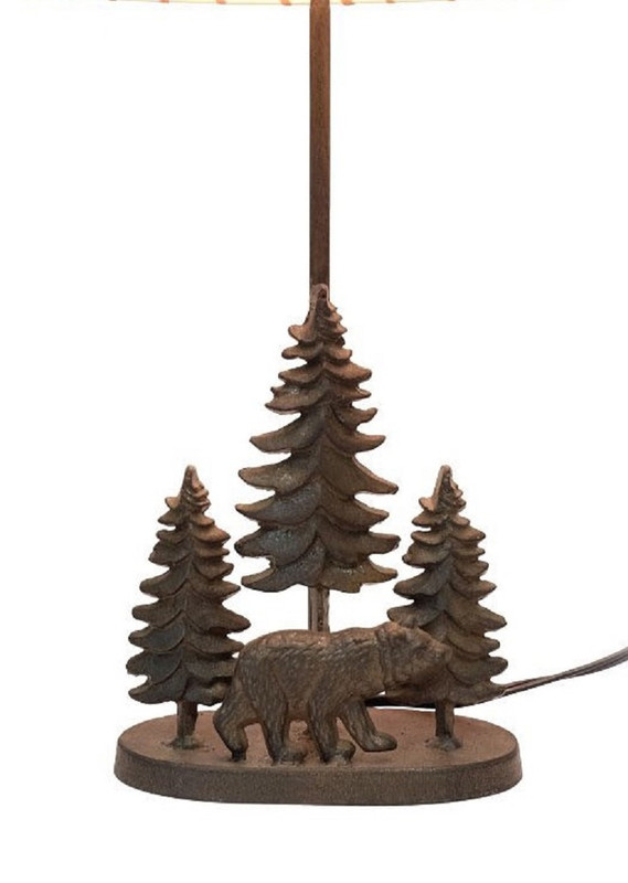 Cast Iron Bear In The Forest Table Lamp Base Main image Cast Iron Bear In The Forest Table Lamp Base Main image