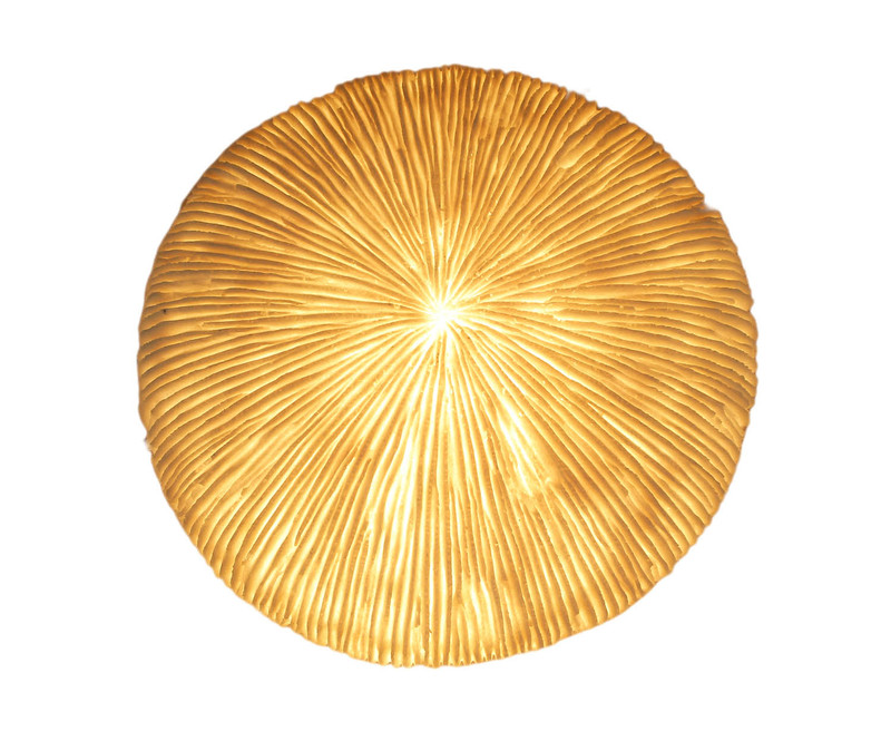 White Faux Mushroom Coral Decorative Coastal Art Accent Lamp Main image