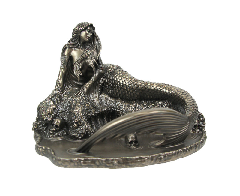 Anne Stokes "Siren's Lament" Metallic Bronze Finished Mermaid Statue Main image
