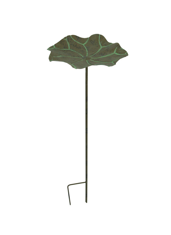 29 Inch Artificial Lotus Leaf Decorative Outdoor Garden Stake Yard Accent Main image