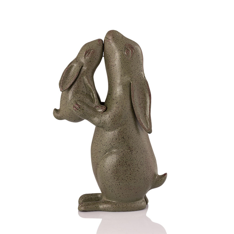 SPI Home Tender Moment Rabbits Cast Aluminum Garden Sculpture 21 Inches High Main image