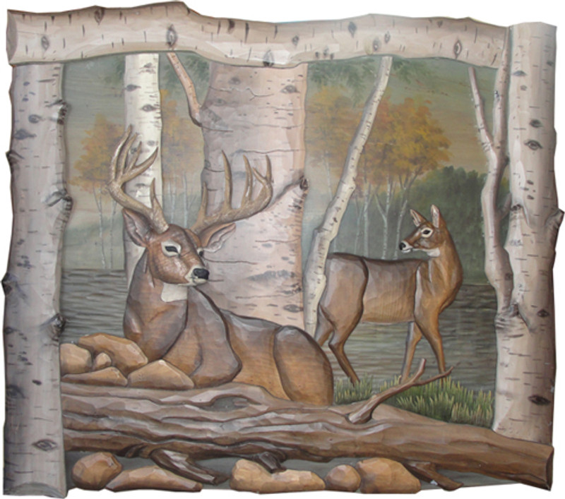 Deer Family Wall Art – 32" x 32" Main image