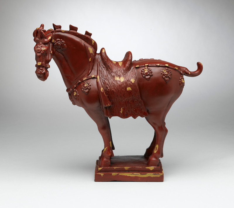 AA Importing Tang Horse Figure,  Red Finish Main image
