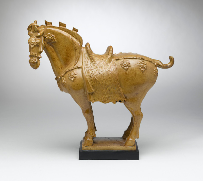 AA Importing Tang Horse Figure,  Mustard Finish Main image