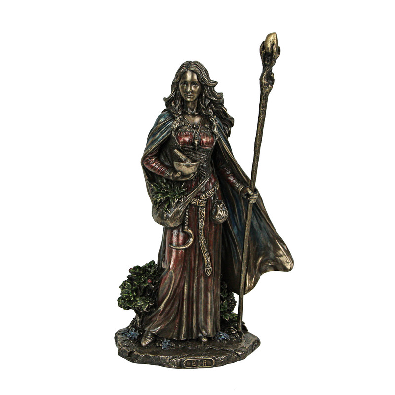 Eir Norse Valkyrie of Healing and Protection Bronze Finish Statue 8.75 Inches High Main image